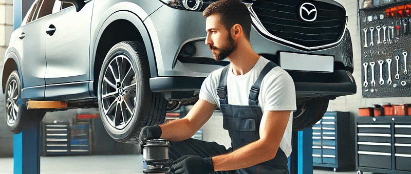 Замена пыльника переднего амортизатора Mazda