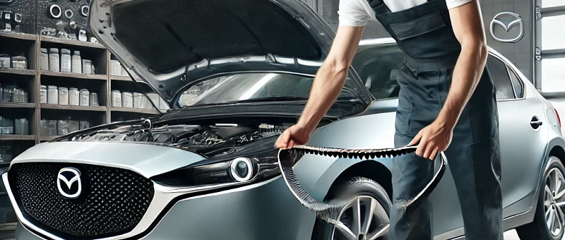 Замена ремня привода агрегатов Mazda