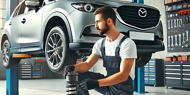 Замена пыльника переднего амортизатора Mazda